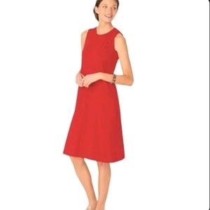 J.Jill Red Easy Sleeveless Seamed Tank Midi Dress